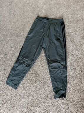 adidas Men's Dark Gray Jogger Track Pants with Black Side Stripes